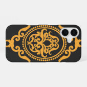 Traditioneel tattoo kunst geïnspireerd ontwerp iPhone 16 hoesje (Achterkant horizontaal)