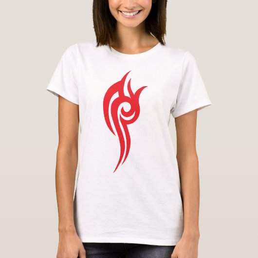 Traditioneel Tattoo Kunst geïnspireerd ontwerp T-shirt (Voorkant)