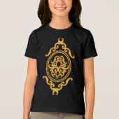 Traditioneel tattoo kunst geïnspireerd ontwerp Tri-Blend shirt (Voorkant)