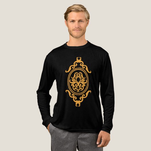 Traditioneel Tattoo Kunst Geïnspireerd Ontwerp Tri-Blend Shirt (Voorkant)