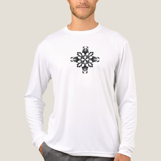 Traditioneel tattoo kunst geïnspireerd ontwerp Tri-Blend shirt (Voorkant volledig)