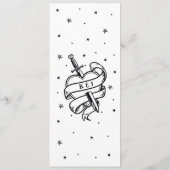 Traditioneel Tattoo Menu Wedding Rock Heart Food (Achterkant)