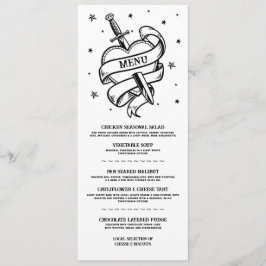 Traditioneel Tattoo Menu Wedding Rock Heart Food