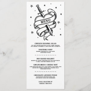 Traditioneel Tattoo Menu Wedding Rock Heart Food