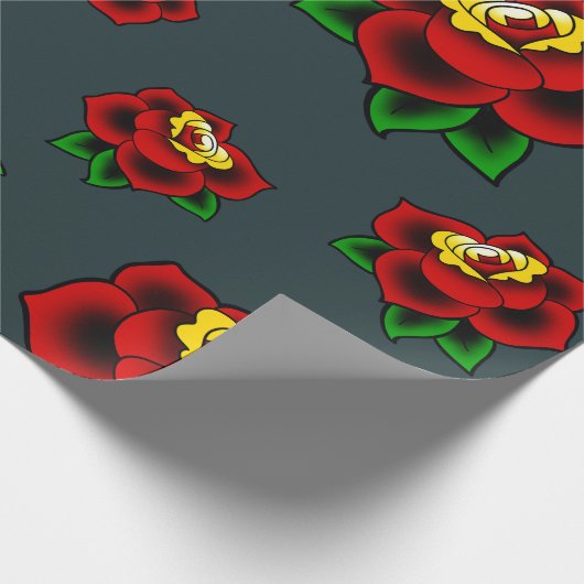 Traditioneel Tattoo van Roos Cadeaupapier (Hoek)