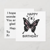 Traditioneel tattoo vlinder, gefeliciteerd (Voorkant / Achterkant)