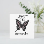 Traditioneel tattoo vlinder, gefeliciteerd (Staand voorkant)