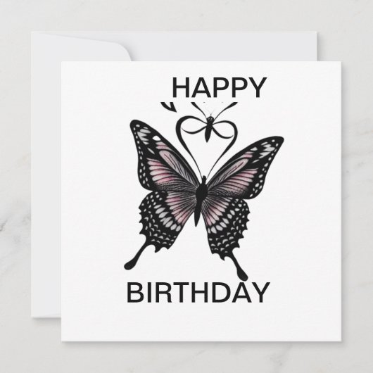 Traditioneel tattoo vlinder, gefeliciteerd (Voorkant)