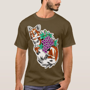 Traditioneel tattoo voor voederdruiven t-shirt