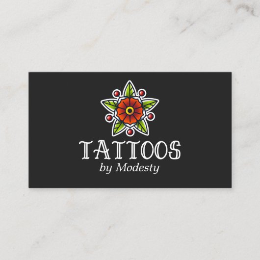 Traditioneel Tattoos Visitekaartje (Voorkant)