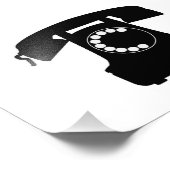 Traditioneel telefoonpictogram foto afdruk (Hoek)