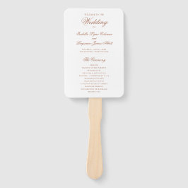 Traditioneel Terracotta formeel huwelijksprogramma Handwaaier