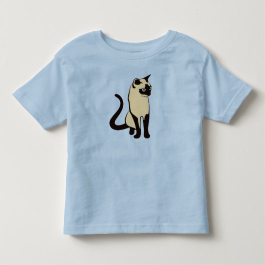 Traditioneel Thais kat minimalistische vectorontwe Kinder Shirts (Voorkant)