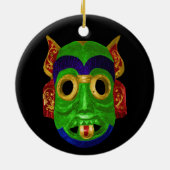 Traditioneel Thaise Masker Keramisch Ornament (Achterkant)
