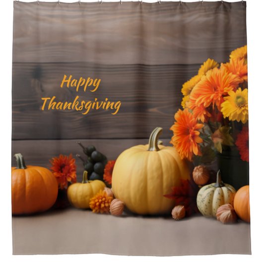 Traditioneel Thanksgiving douchegordijn (Voorkant)