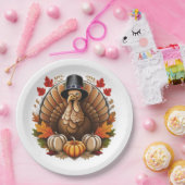 Traditioneel Thanksgiving-ontwerp Papieren Bordje (Feest)