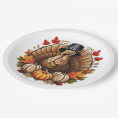 Traditioneel Thanksgiving-ontwerp Papieren Bordje (Gekanteld)