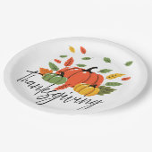 Traditioneel Thanksgiving-ontwerp Papieren Bordje (Gekanteld)