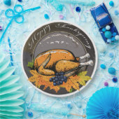 Traditioneel Thanksgiving-ontwerp Papieren Bordje (Feest)