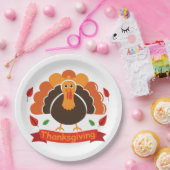 Traditioneel Thanksgiving-ontwerp Papieren Bordje (Feest)
