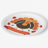 Traditioneel Thanksgiving-ontwerp Papieren Bordje (Gekanteld)