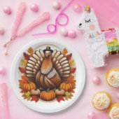 Traditioneel Thanksgiving-ontwerp Papieren Bordje (Feest)