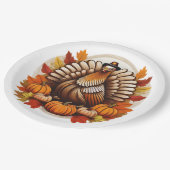 Traditioneel Thanksgiving-ontwerp Papieren Bordje (Gekanteld)