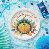 Traditioneel Thanksgiving-ontwerp Papieren Bordje (Feest)