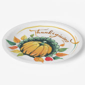 Traditioneel Thanksgiving-ontwerp Papieren Bordje (Gekanteld)