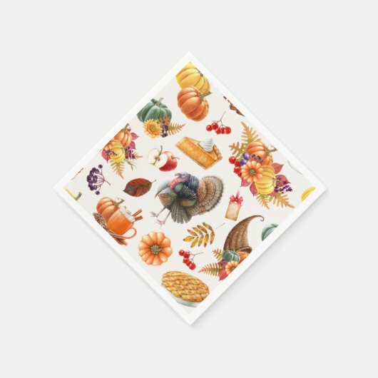 Traditioneel Thanksgiving servet (Hoek)