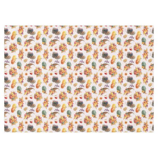 Traditioneel Thanksgiving tafelkleed (Voorkant (Horizontaal))