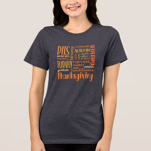 Traditioneel Thanksgiving vrouwen T-shirt (Voorkant)