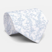 Traditioneel Toile-De-Jouy Chinoiserie Patroon Stropdas (Opgerold)