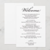 Traditioneel trouwfeest itineraire - Welkom op de Programmakaart (Voorkant / Achterkant)