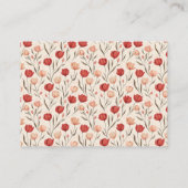 Traditioneel Trouwkaartje met Vintage Tulp Plaatskaartje (Achterkant)