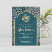 Traditioneel Turkse Mozaïek Ramadan Iftar-diner Kaart (Staand voorkant)