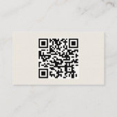 Traditioneel type Bone QR Code Visitekaartje (Achterkant)