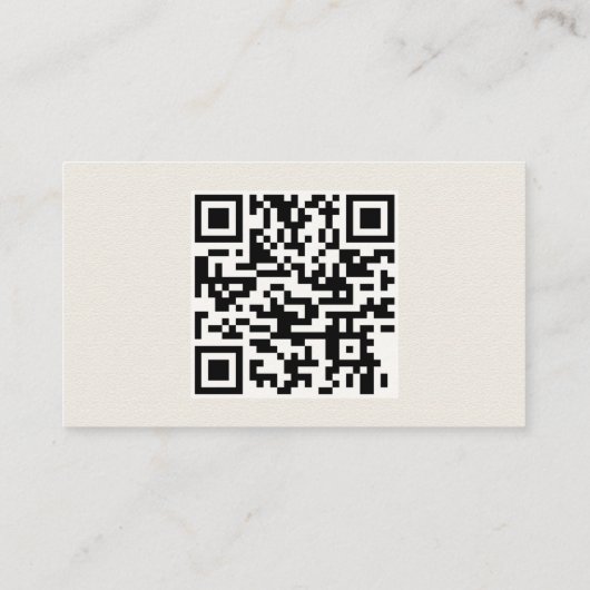 Traditioneel type Bone QR Code Visitekaartje (Achterkant)