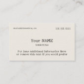 Traditioneel type Bone QR Code Visitekaartje (Voorkant)