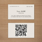 Traditioneel type Bone QR Code Visitekaartje