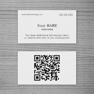 Traditioneel Type White QR Code Visitekaartje