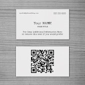 Traditioneel Type White QR Code Visitekaartje