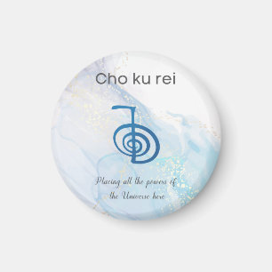 Traditioneel Usui Reiki Symbool Cho Ku Rei Blue Magneet