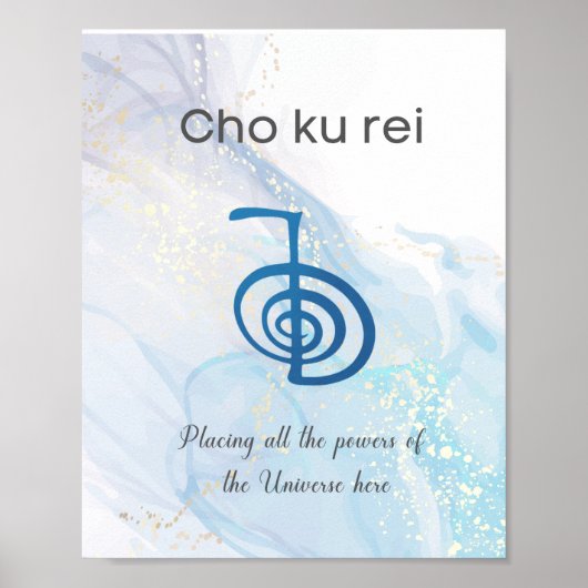 Traditioneel Usui Reiki Symbool Cho Ku Rei Poster (Voorkant)