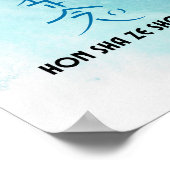 Traditioneel Usui Reiki Symbool Hon Sha Ze Sho Nen Poster (Hoek)