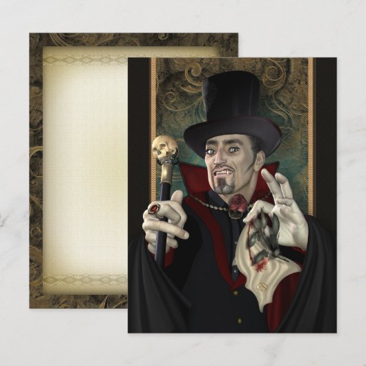 Traditioneel VampierBriefkaart Briefkaart (Voorkant / Achterkant)