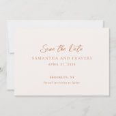 Traditioneel verbrande Sinaasappel Elegante bruilo Save The Date (Voorkant)