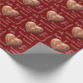 Traditioneel versierd kerstkoekje cadeaupapier (Hoek)