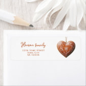 Traditioneel versierd kerstkoekje etiket (Insitu)