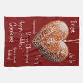 Traditioneel versierd kerstkoekje theedoek (Horizontaal)